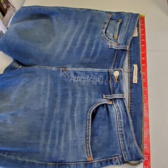 Levi's Premium Wedgie Button Fly Hi-Rise Jeans Size 18W Raw Hem Distressed - Picture 11 of 16